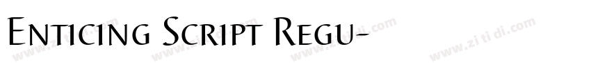 Enticing Script Regu字体转换